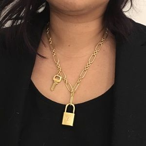 Louis Vuitton Madewell Upcycled Lock Key Necklace